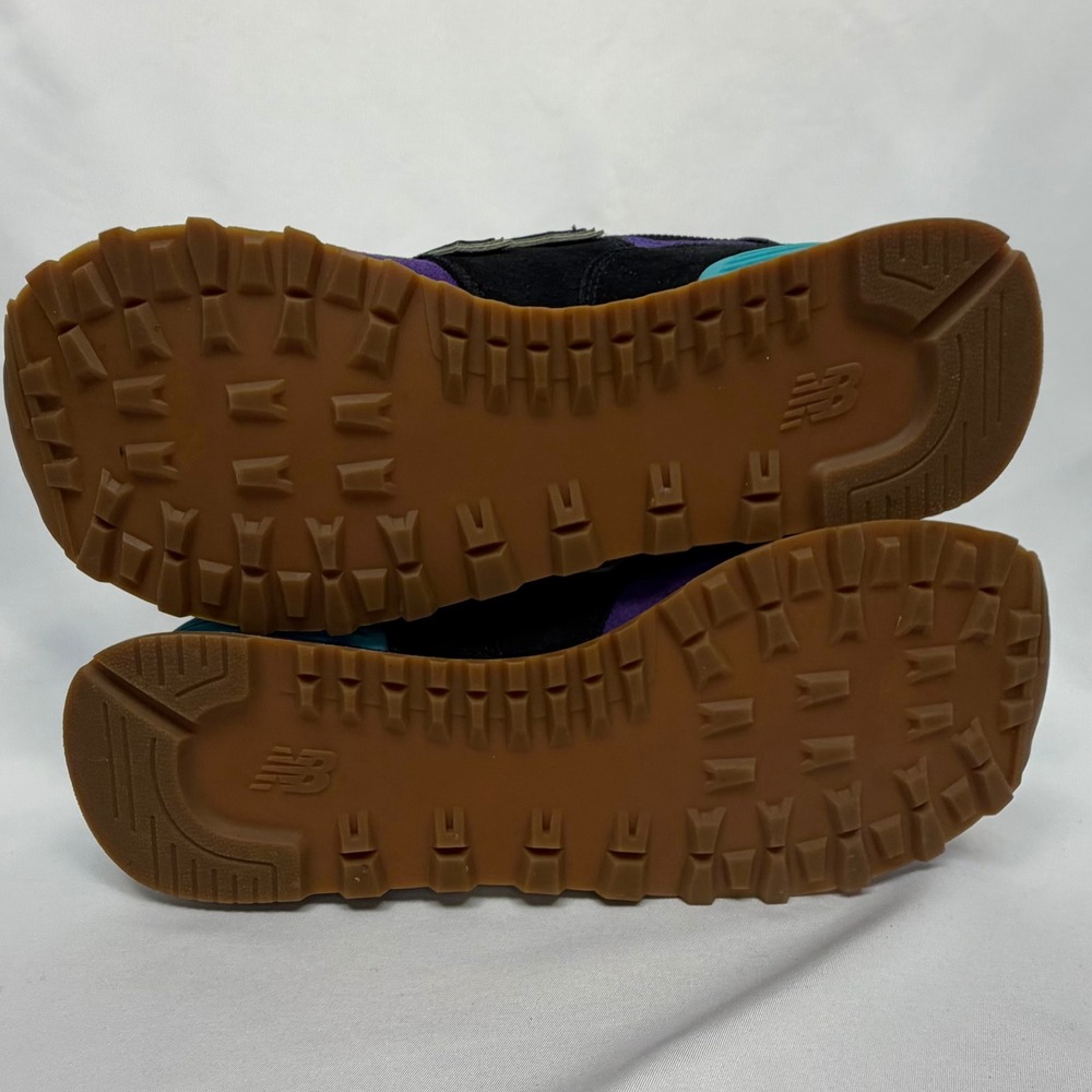 New Balance 574 Mens Sneakers Purple Black Orange Teal ML574HA2 Retro Low Top - Picture 7 of 10